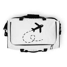 Load image into Gallery viewer, Catch flights, not feelings Duffle bag