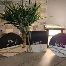 Load image into Gallery viewer, Home Decor Handcrafted Wood 3 SET RUSTIC WOOD