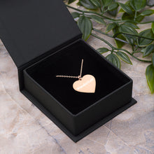 Load image into Gallery viewer, Wanderlust Engraved Silver Heart Necklace or personalize it!