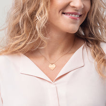 Load image into Gallery viewer, Wanderlust Engraved Silver Heart Necklace or personalize it!