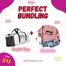 Load image into Gallery viewer, Travel Day Bundle Sweater + Duffle Bag
