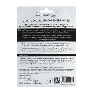 Charcoal & Lemon Fusion Sheet Mask