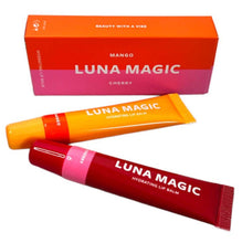 Load image into Gallery viewer, Luna Magic Lush &amp; Plush Hydrating Lip Balm Duo in Mango and Cherry

