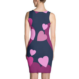 New Hearts Fitted Dress